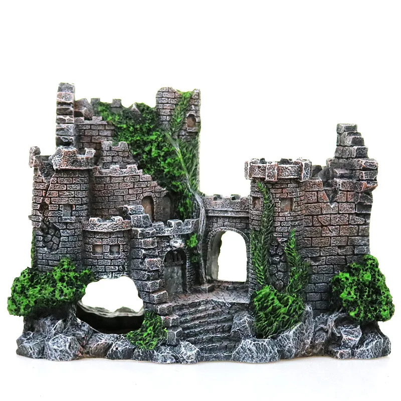 Decoração de Aquário Castelo Vintage de Resina 17x7x13 cm para Esconderijo - Imagem 5
