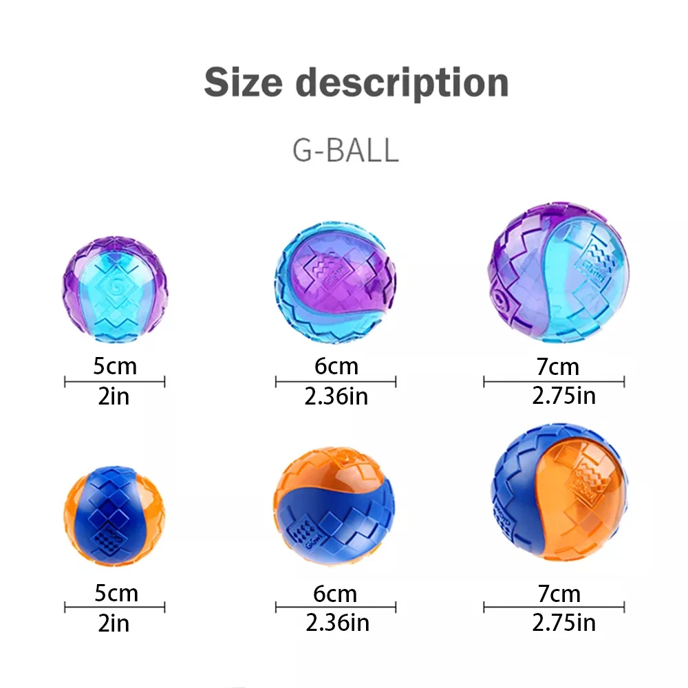 Bola de Borracha Natural Squeaky para Cães Pequenos e Grandes - Imagem 2