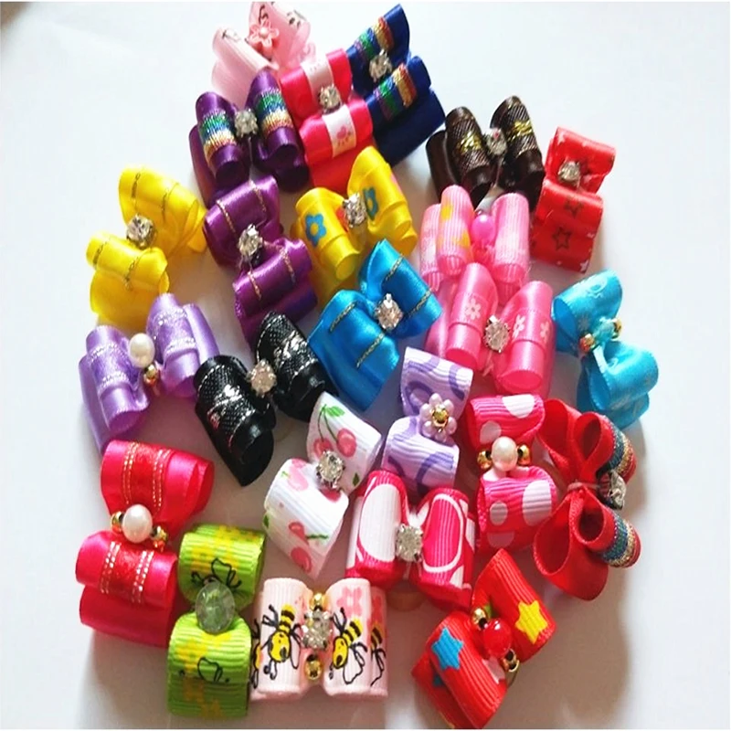 Bandas Elásticas para Cães e Gatos Pequenos com Laços de Flores - Image 3
