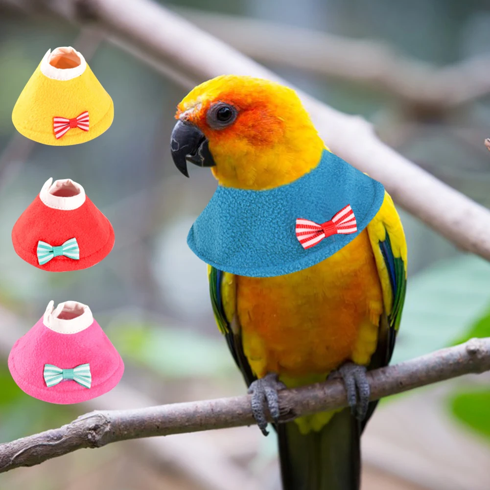 Coleira Protetora para Pássaros de Algodão e Flanela Anti-Bicada - Imagem 3