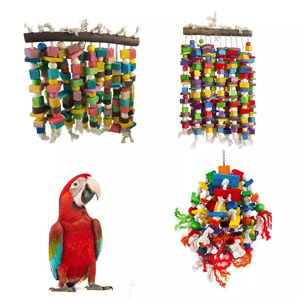 Brinquedo de Madeira para Papagaio e Arara para Gaiola - Imagem 2