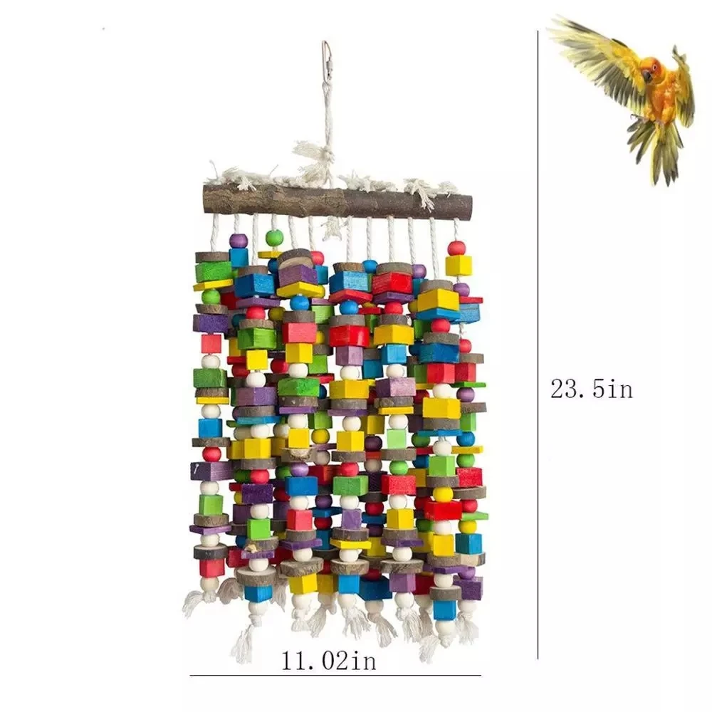 Brinquedo de Madeira para Papagaio e Arara para Gaiola - Imagem 5