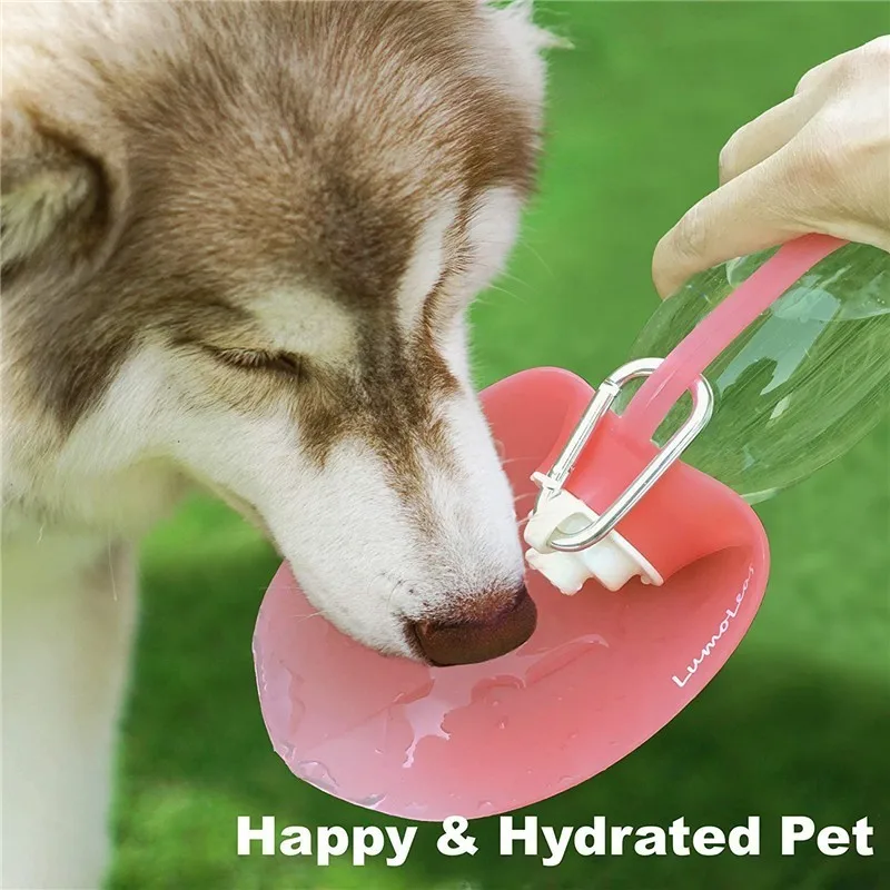 Garrafa de Água Portátil para Cães 580 ml com Tigela Dobrável - Imagem 5