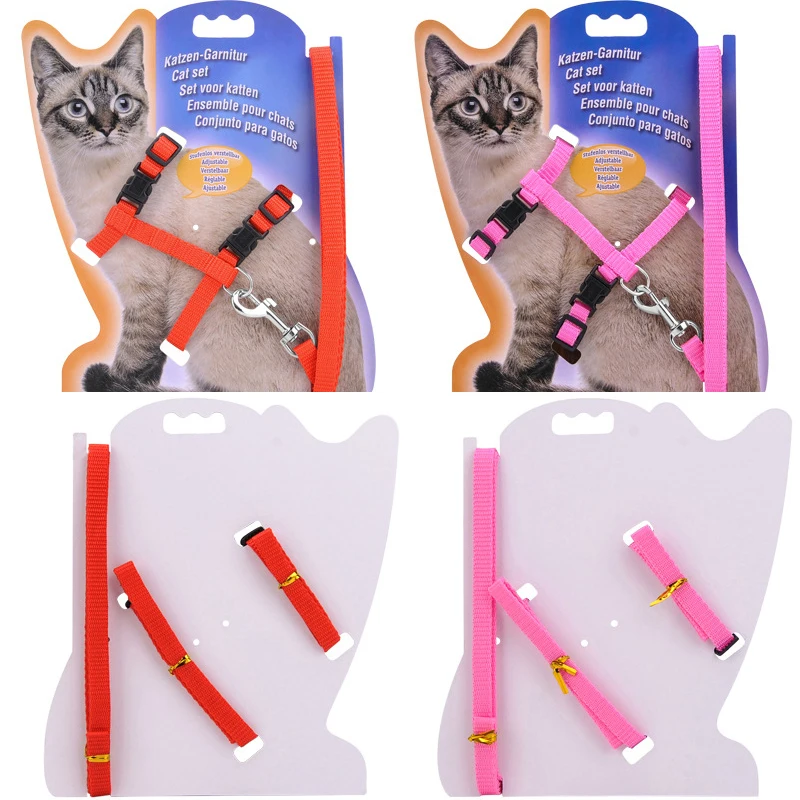 Coleira Peitoral e Guia para Gatos de Nylon Ajustável para Gatos até 5 kg - Imagem 6
