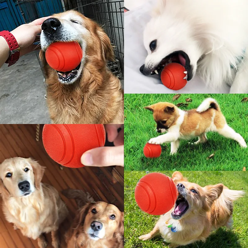 Hoopet Bola de Borracha para Cães Tamanho S Vermelha Resistente à Mordida - Imagem 4