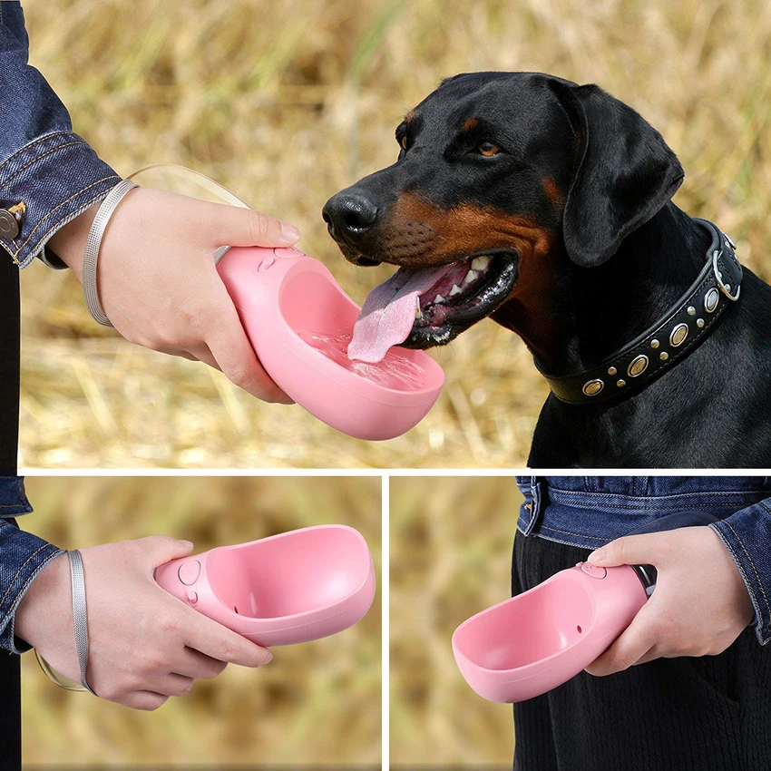 Garrafa de Água Portátil para Cães e Gatos de 350 ml com Trava Antivazamento - Imagem 4