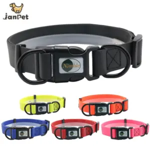 coleira janpet pvc impermeável para cães e gatos