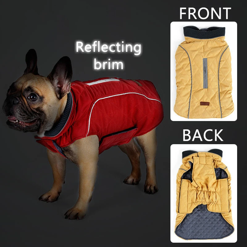 Colete para Cães Grandes Acolchoado Grosso com Fleece Macio - Image 3