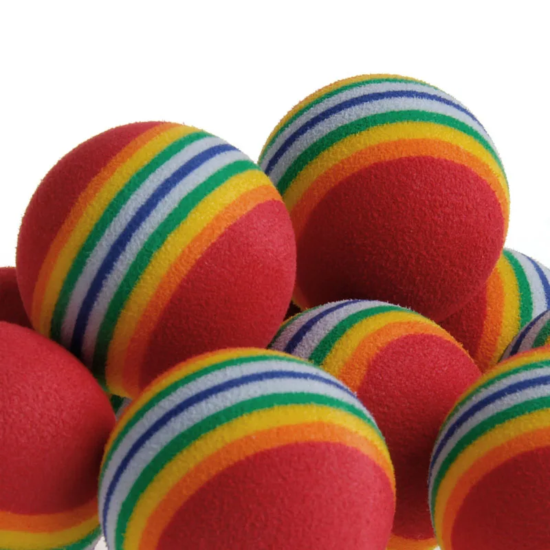 Bola de Brinquedo para Gatos de EVA Macia Colorida Kit com 10 - Imagem 4