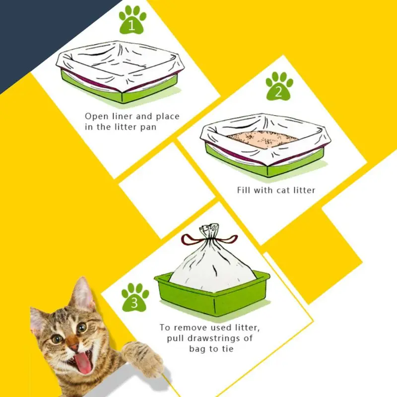 Saco de Areia para Gatos L de PEBD com Elástico Higiênico - Imagem 4