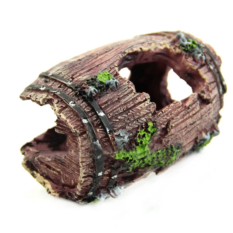 Barril Decorativo para Aquário de Resina Marrom 6x9 cm - Imagem 2