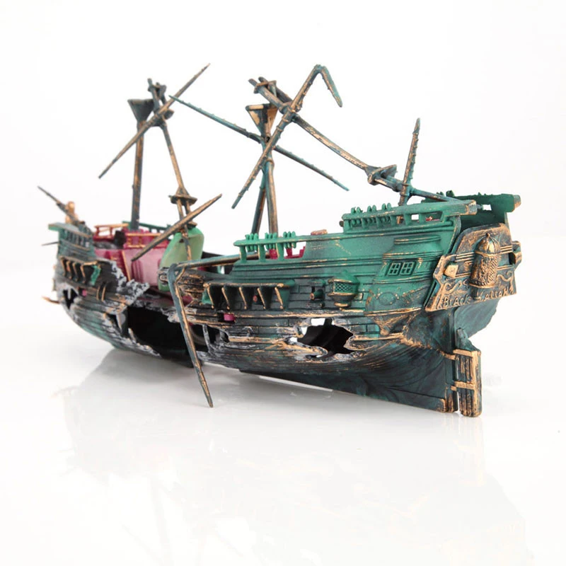 Ornamento de Aquário Barco Naufragado 24 cm com Dispositivo Aeróbio - Imagem 6
