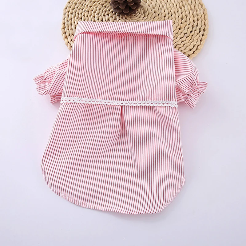 Vestido de Verão para Cães Pequenos e Gatos, Vermelho - Imagem 4