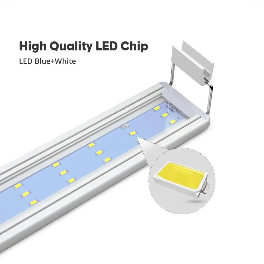 Iluminação LED para Aquário de 18 cm 10 W Branco+Azul Fixação por Clipe - Imagem 5