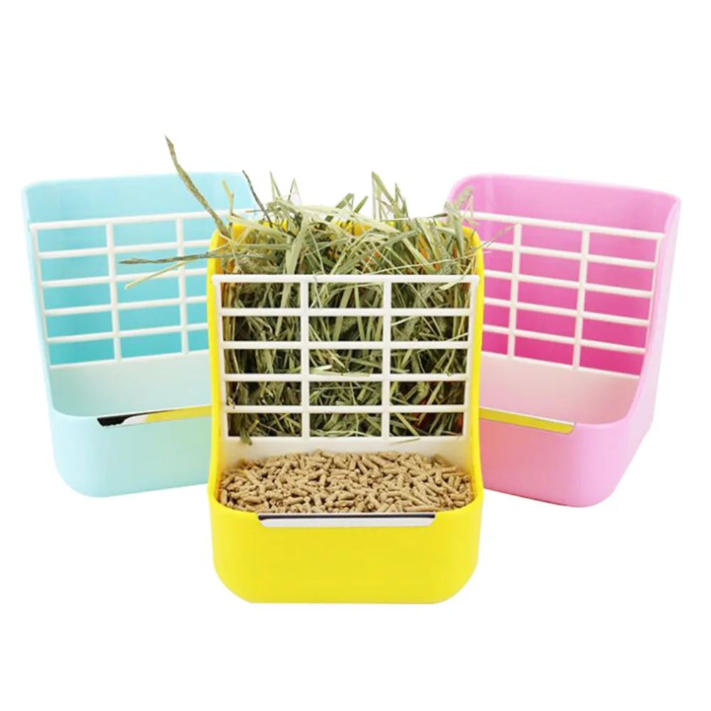 Alimentador para Coelhos e Roedores 2 em 1 para Ração e Feno - Imagem 2