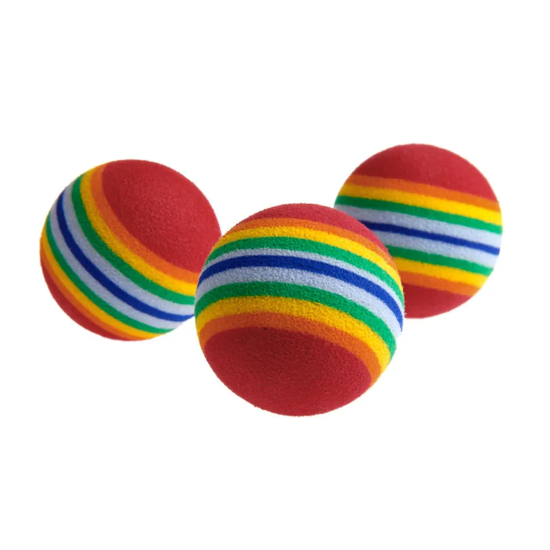 Bola de Brinquedo para Gatos de EVA Macia Colorida Kit com 10 - Imagem 3