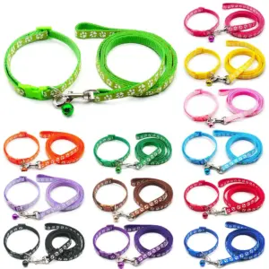 coleira ajustável para cães e gatos