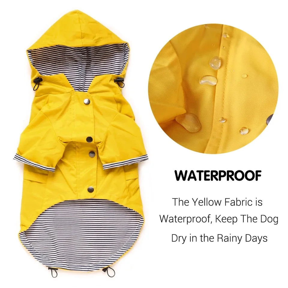 Jaqueta Impermeável para Cães com Capuz Removível e Ajustável - Imagem 2