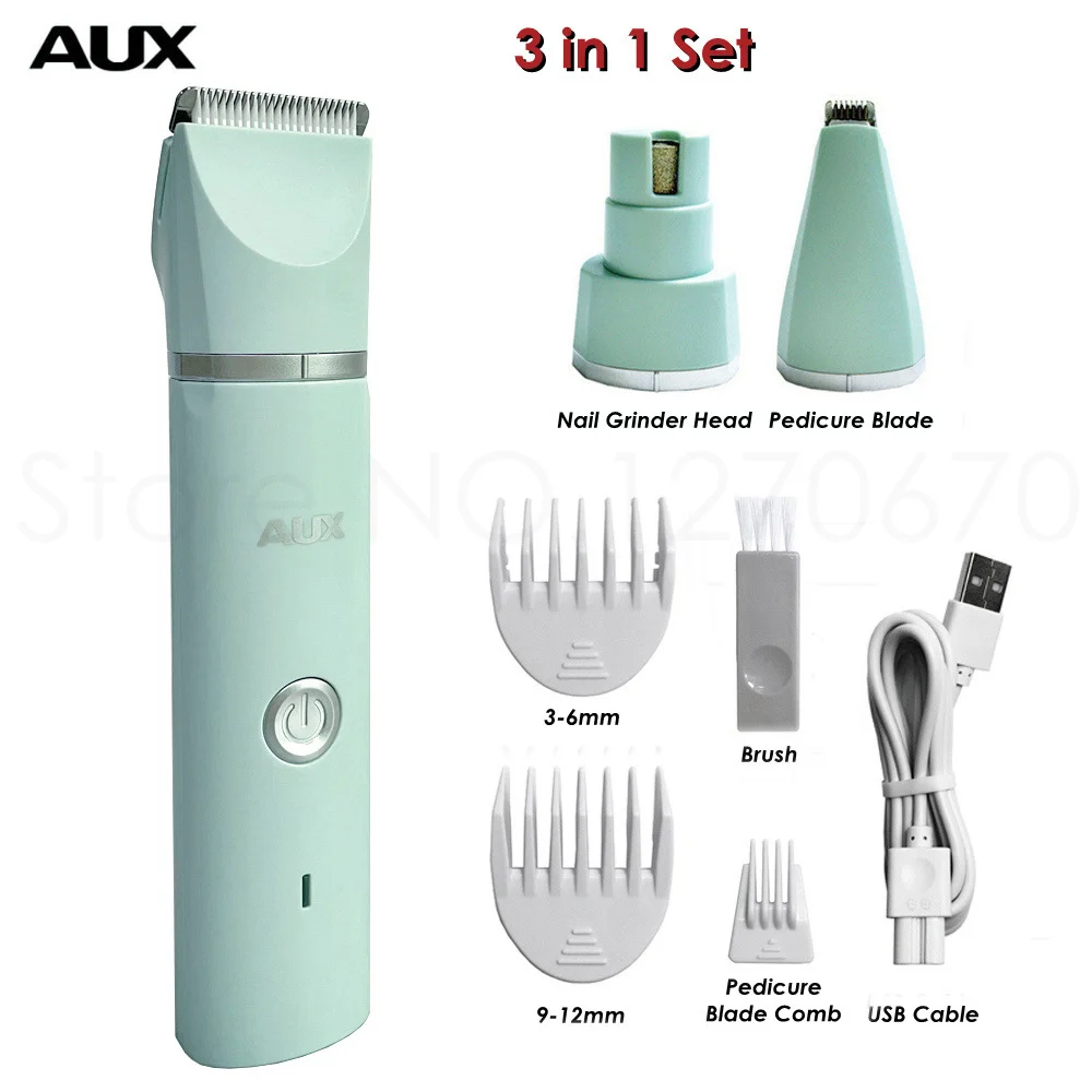 Aparador de Pelos e Moedor de Unhas para Cães e Gatos Recarregável USB - Image 2