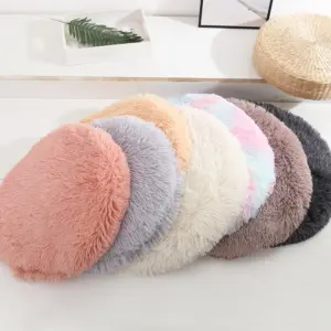 cama redonda de velo para gatos e cães pequenos