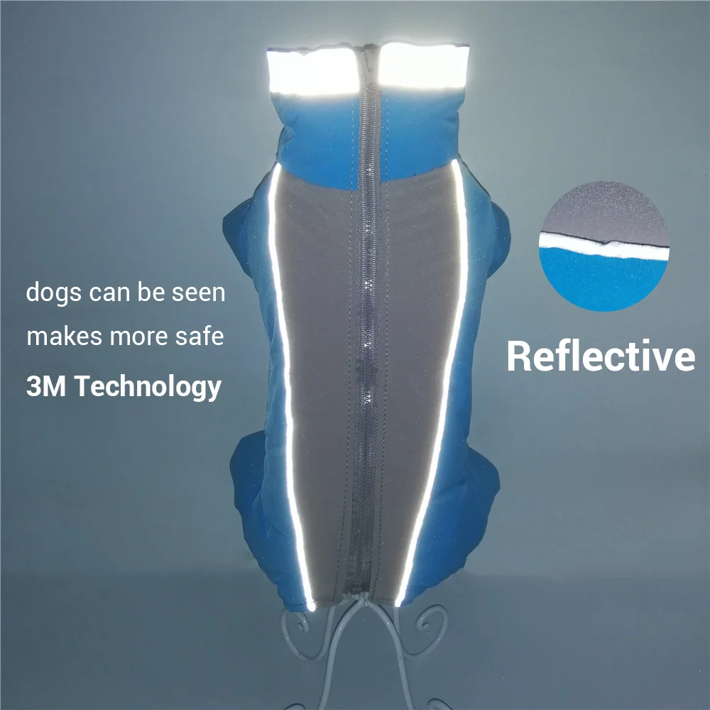 Macacão para Cães Pequenos Impermeável Reflexivo com Zíper - Imagem 4