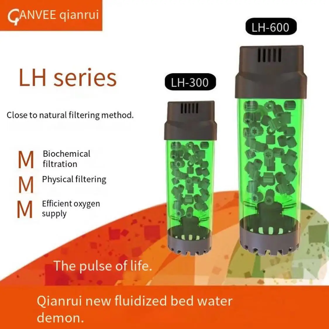 Filtro de Leito Fluidizado para Aquário com Oxigênio e Mídia Filtrante - Imagem 2