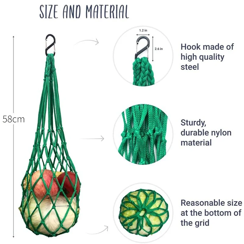 Saco de Rede para Aves de Nylon 58 cm com Fivela para Pendurar - Imagem 3