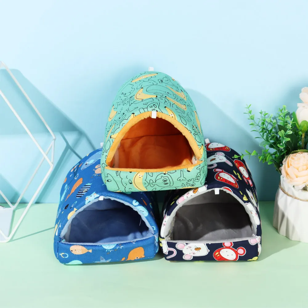 Ninho Casa para Hamster e Esquilo de Flanela com 8x8 cm - Imagem 3