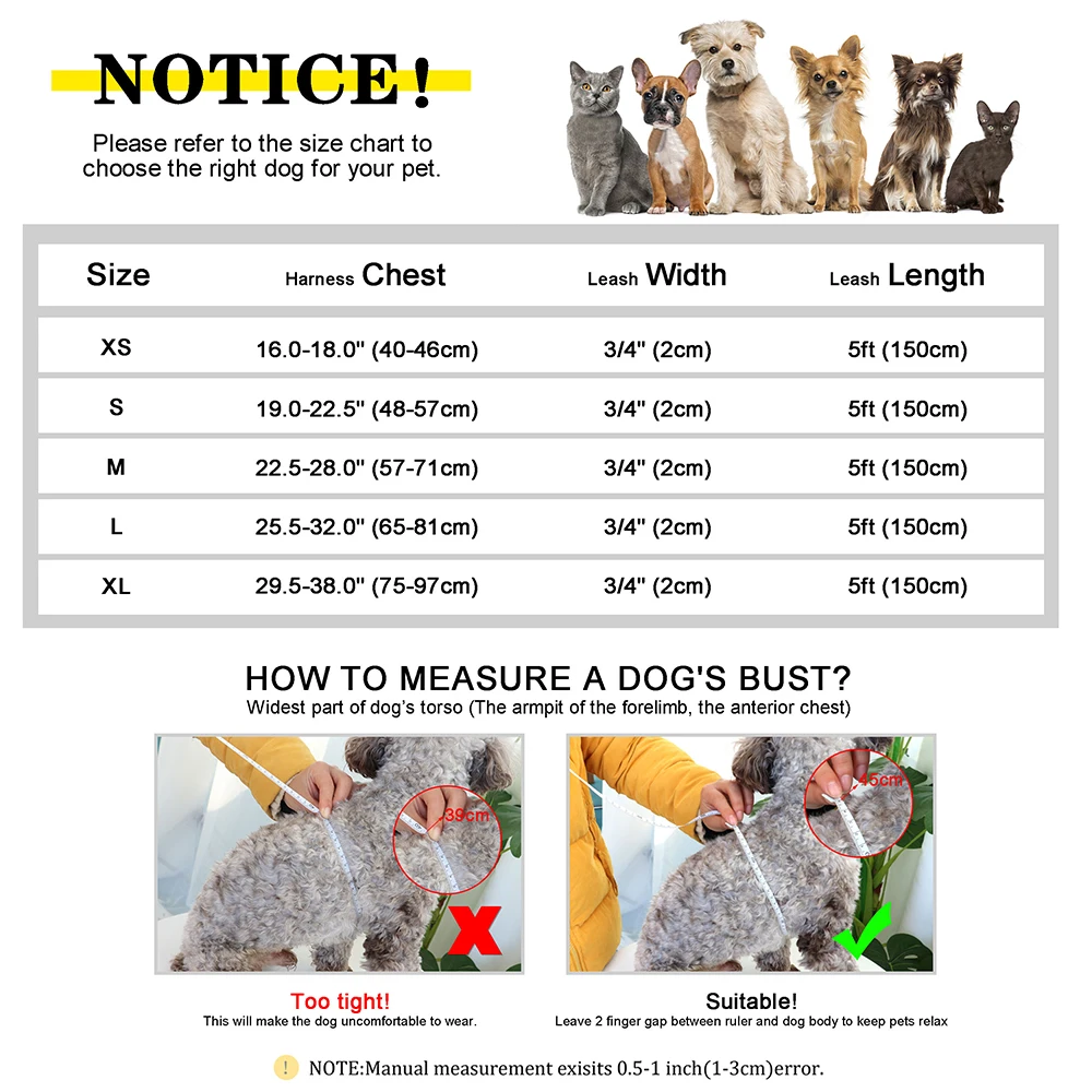 Coleira Peitoral Personalizada para Cães com Guia Ajustável Sem Puxar - Imagem 6