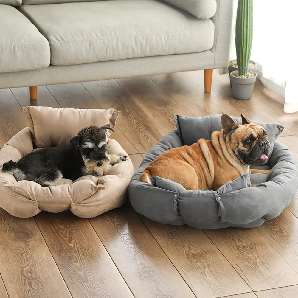 Cama Multifuncional para Cães e Gatos de Algodão PP Lavável - Imagem 2