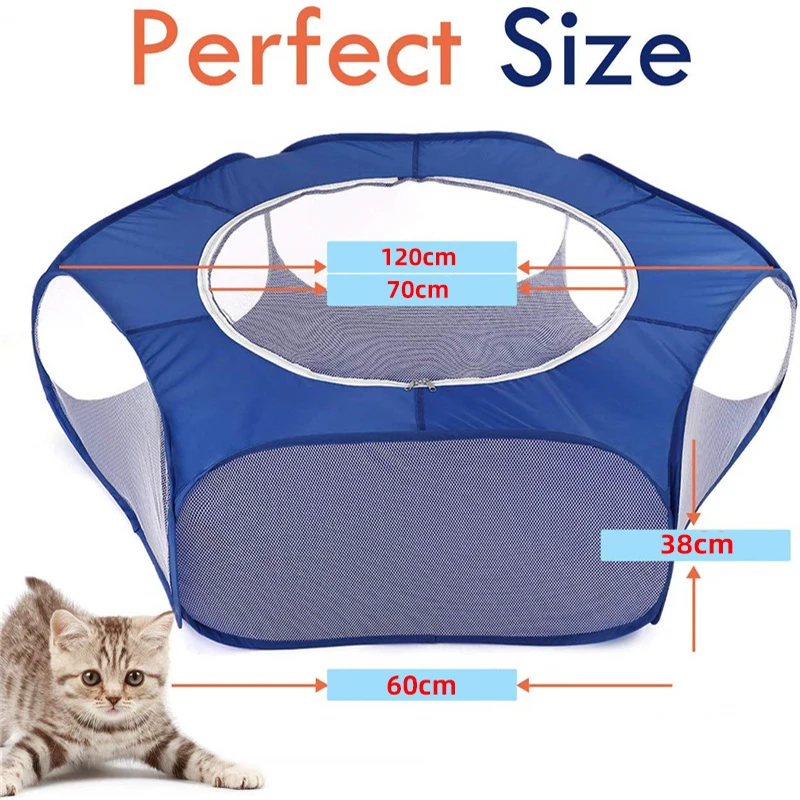 Cercado Portátil para Hamster e Coelhos Dobrável Transparente - Imagem 5