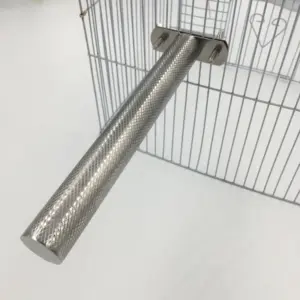 poleiro para pássaros de aço inoxidável