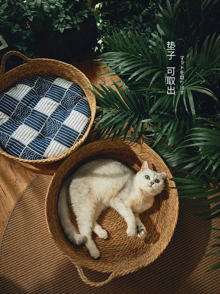 Cama Ninho para Gatos de Rattan com 33-35 cm - Image 3