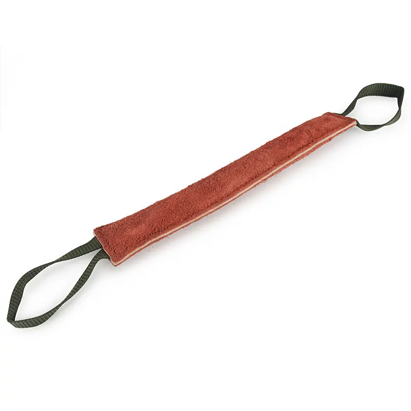 Brinquedo de Mordida para Cães de Couro Vermelho 20 cm para Treinamento - Imagem 5