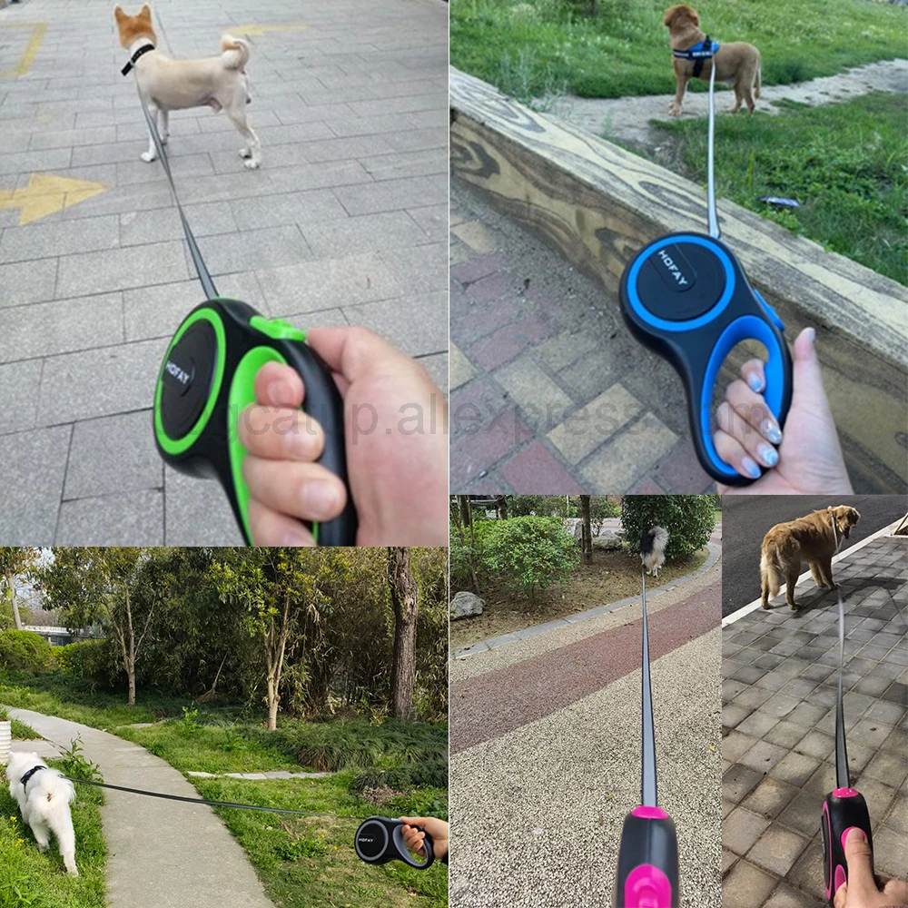 Trela Retrátil para Cães Grandes 8m até 50kg com Cabo Resistente - Imagem 6