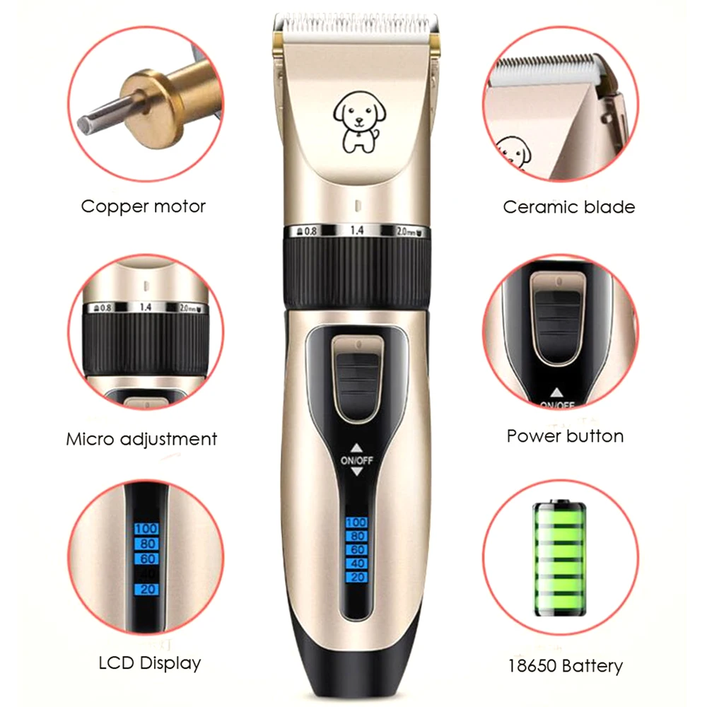 Máquina de Tosa K5 para Cães e Gatos Recarregável com Ajuste de 5 Velocidades - Image 3