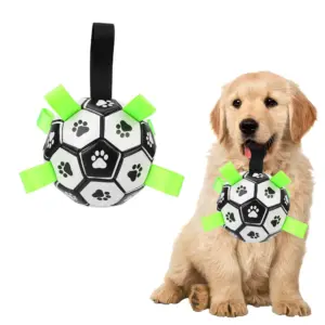 bola de futebol para cães com abas