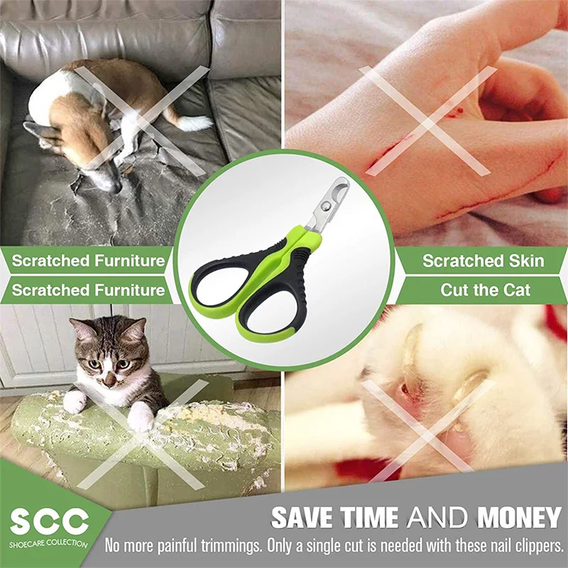 Cortador de Unhas para Pequenos Animais 9,8 cm Lâminas de Aço Inoxidável - Imagem 6