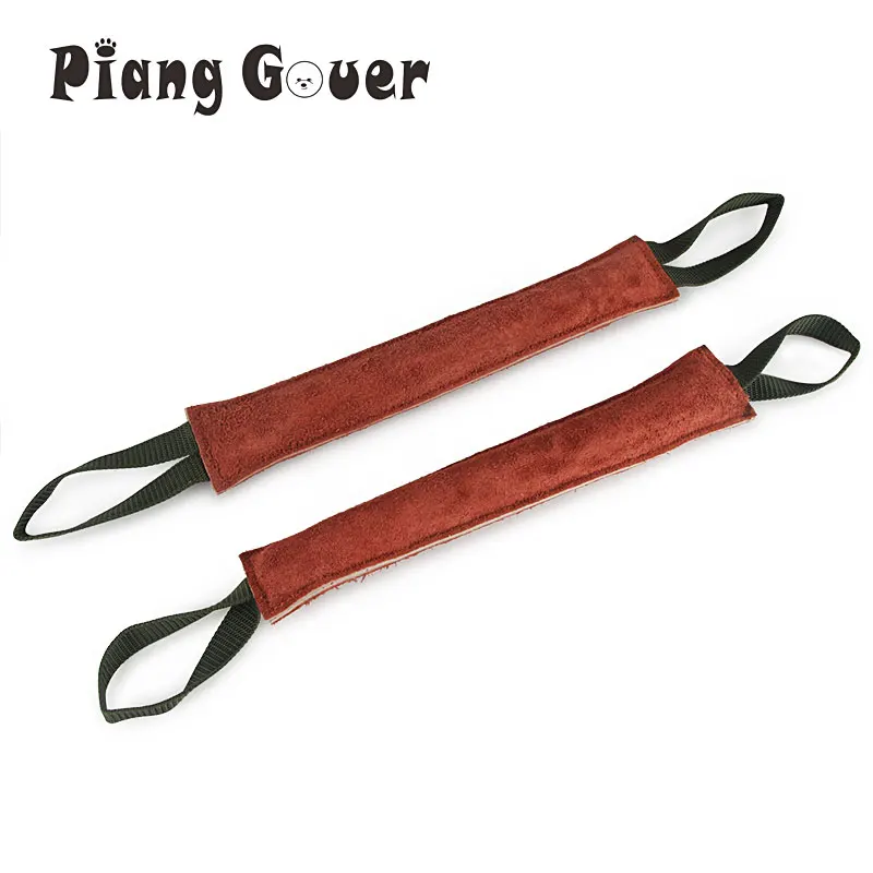 Brinquedo de Mordida para Cães de Couro Vermelho 20 cm para Treinamento - Imagem 2