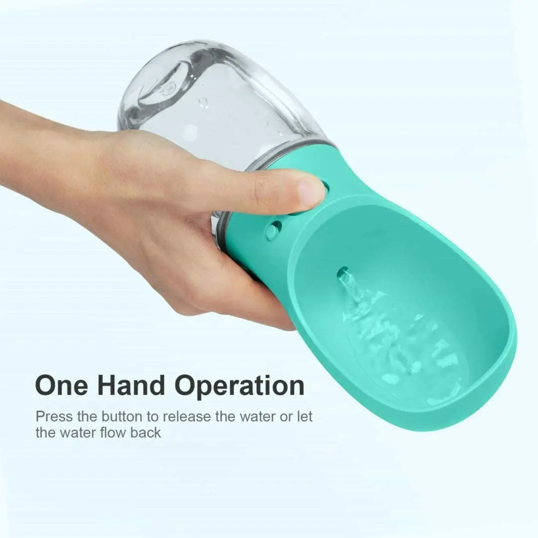 Garrafa de Água Portátil para Cães e Gatos de 350 ml com Trava Antivazamento - Imagem 2