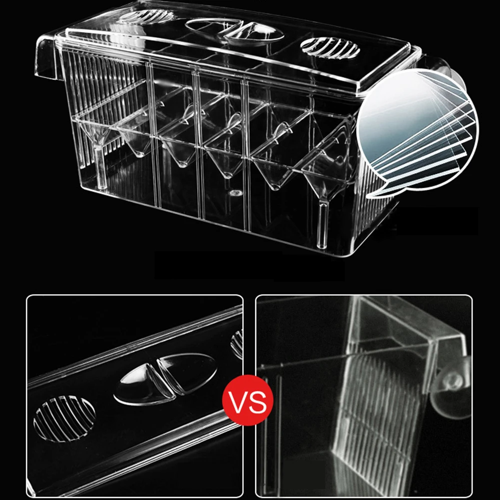 Caixa de Isolamento para Aquário 4 Quartos Acrílico Transparente 27 cm - Imagem 5