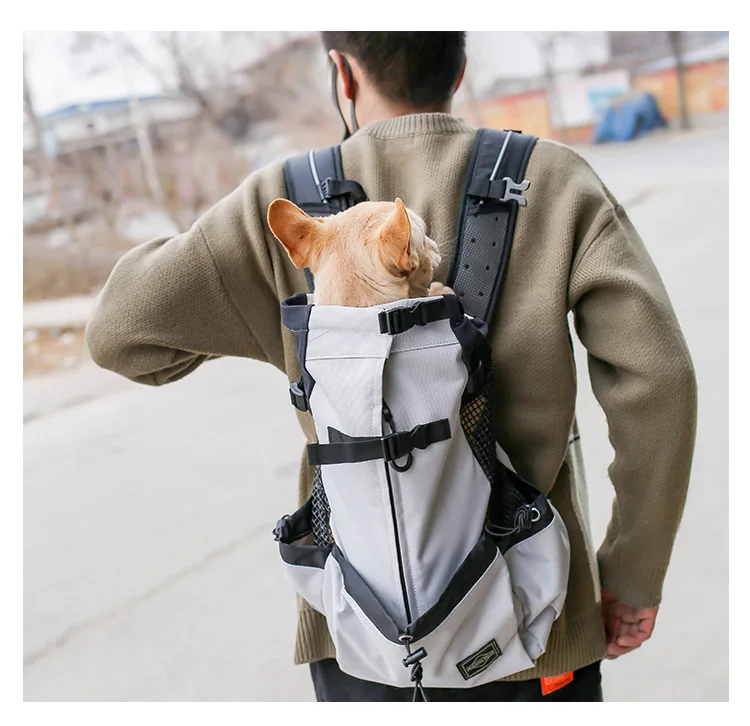 Mochila Canguru para Cães de Malha Respirável para Viagem e Passeio - Imagem 3