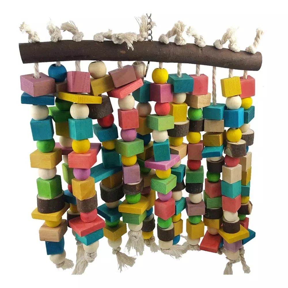 Brinquedo de Madeira para Papagaio e Arara para Gaiola - Imagem 4
