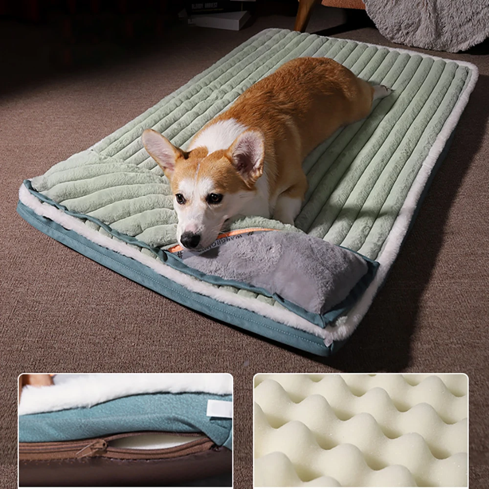 Cama Acolchoada para Cães e Gatos de Poliéster Removível - Image 4