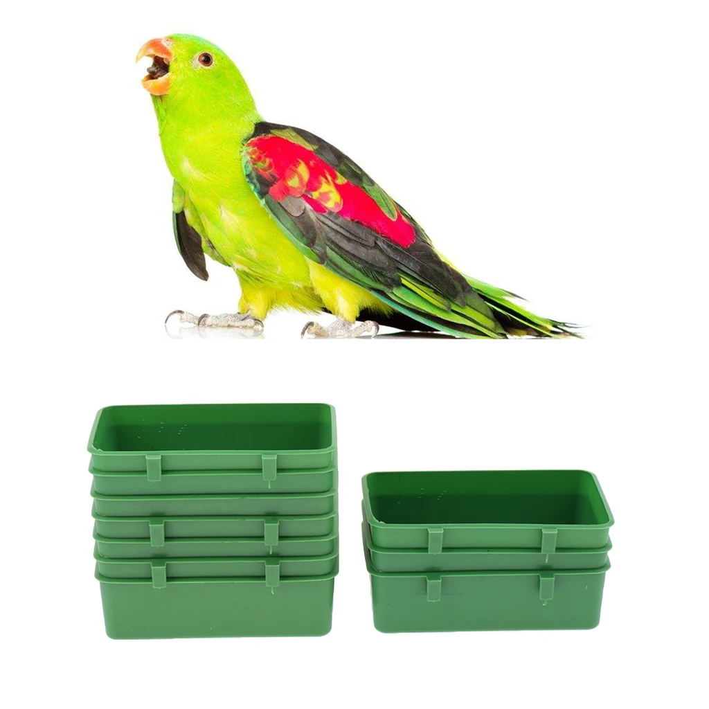 Comedouro para Pássaros de Plástico Verde com Encaixe na Gaiola - Imagem 2