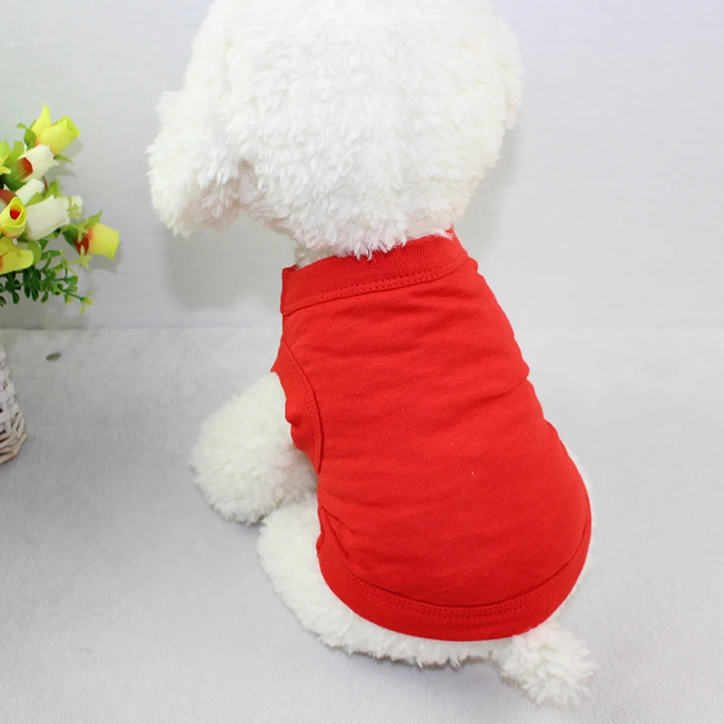 Colete para Cães de Algodão Puro Cor Sólida para Cães Pequenos - Image 3