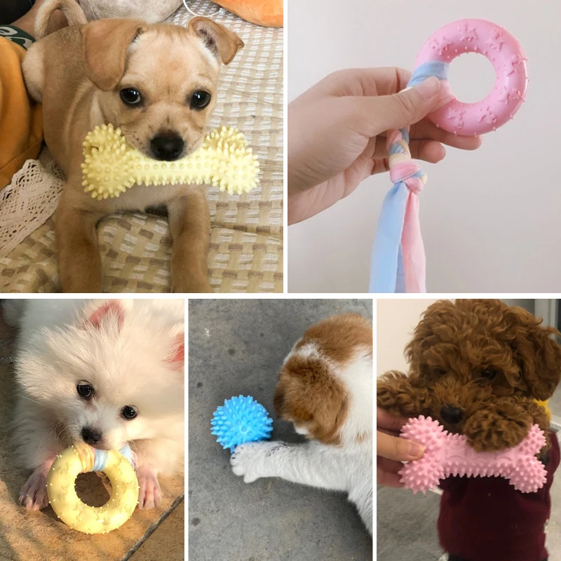 Brinquedo para Cães Pequenos de Mastigar Nó TPR Resistente - Imagem 4