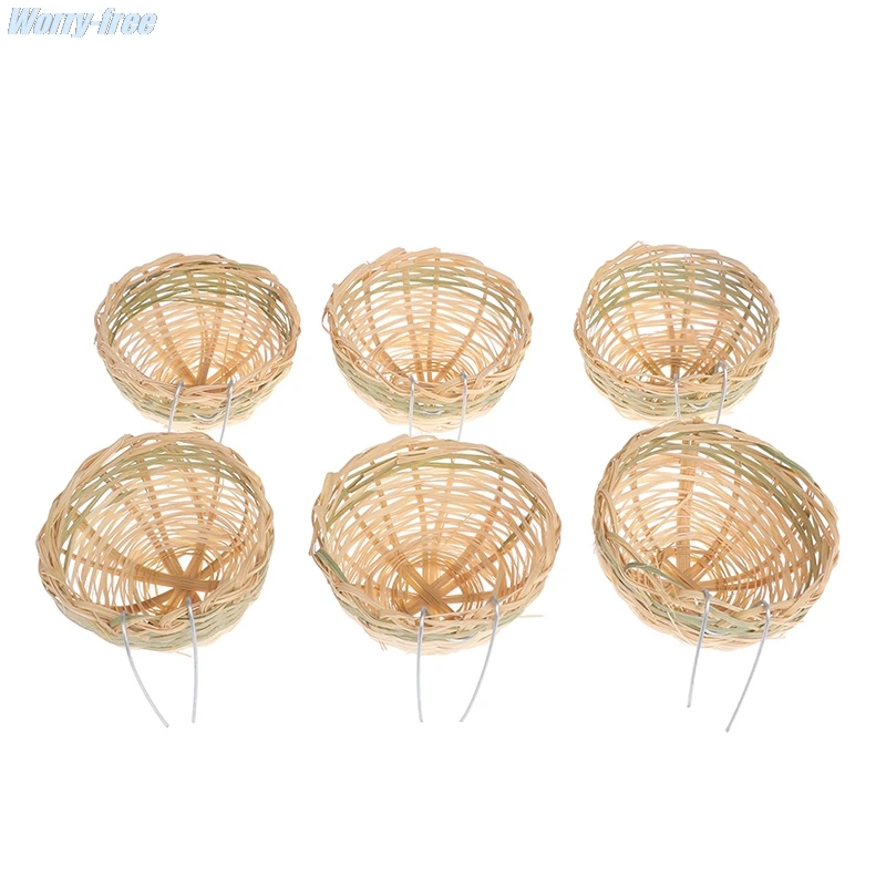 Ninho de Bambu para Pássaros Pequenos 10x6cm Kit com 6 Peças - Imagem 3