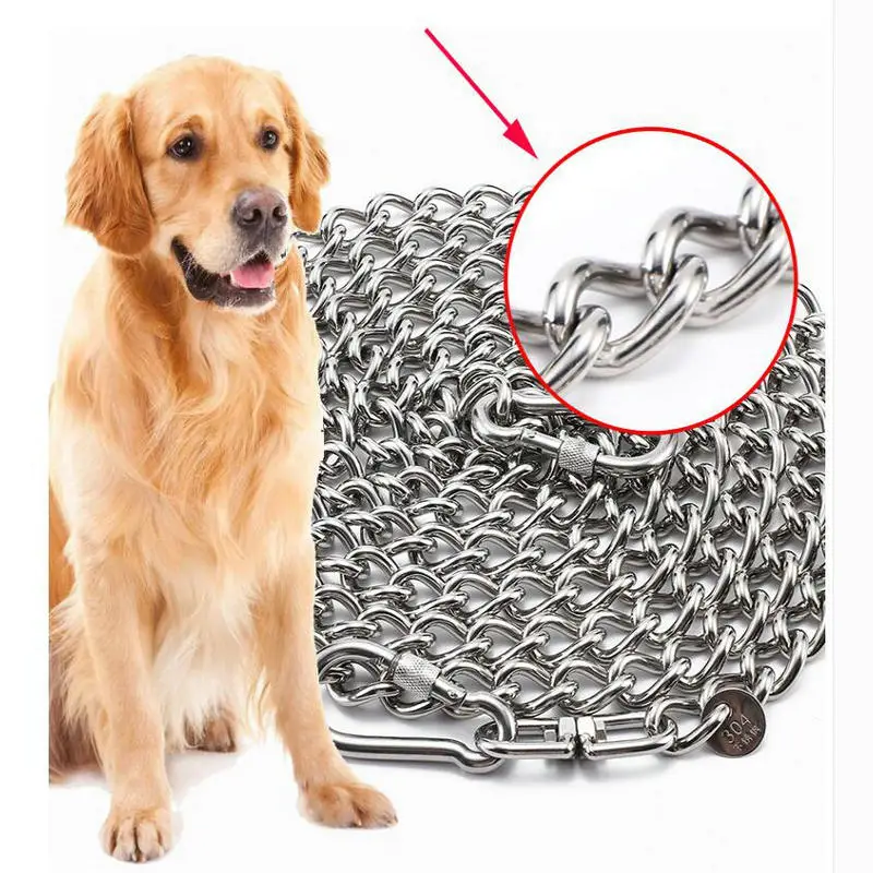 Coleira Corrente para Cães de Aço Inoxidável 304 Sem Nó - Imagem 2