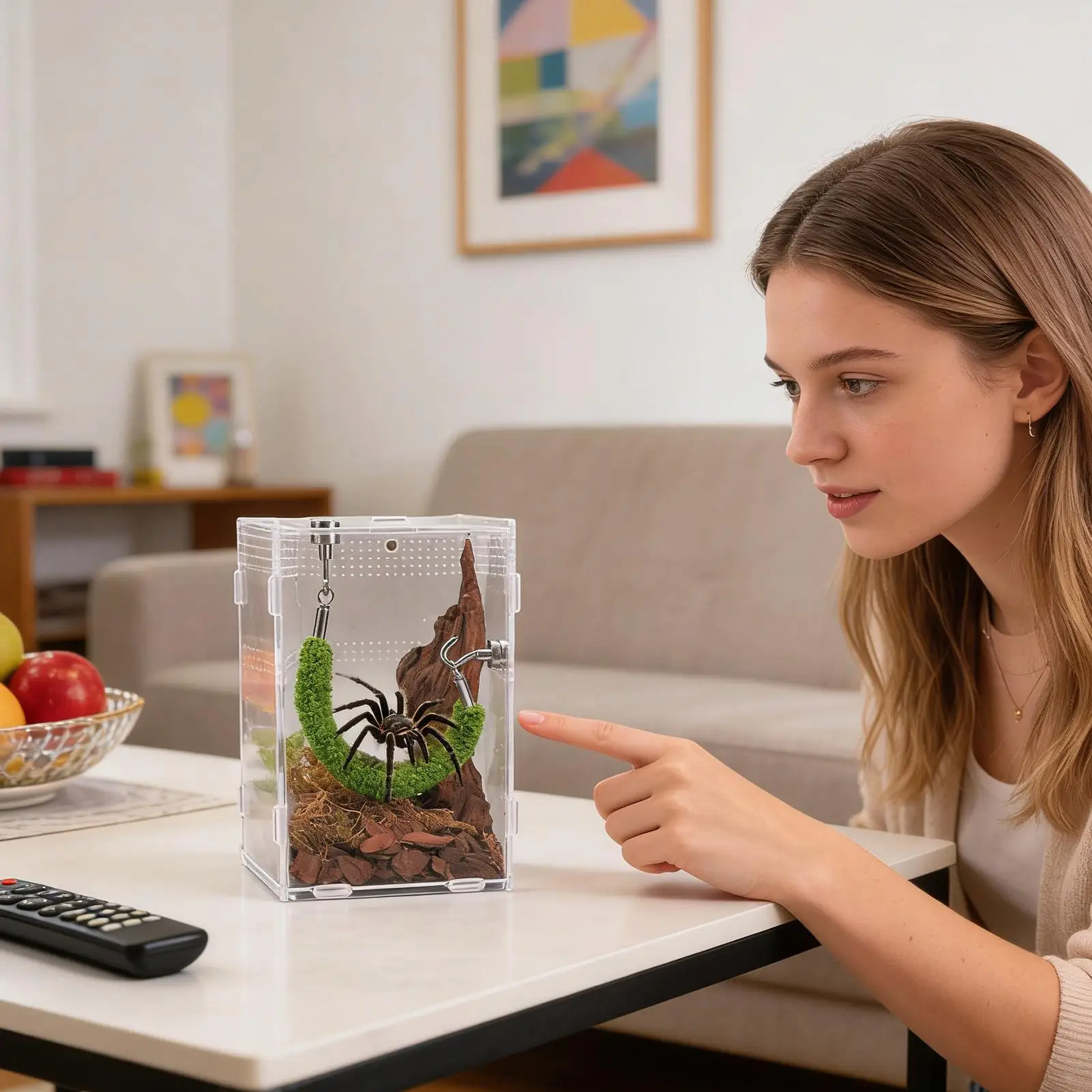 Ponte para Aranhas e Geckos de Corda de Algodão com Ímãs para Terrário - Imagem 4